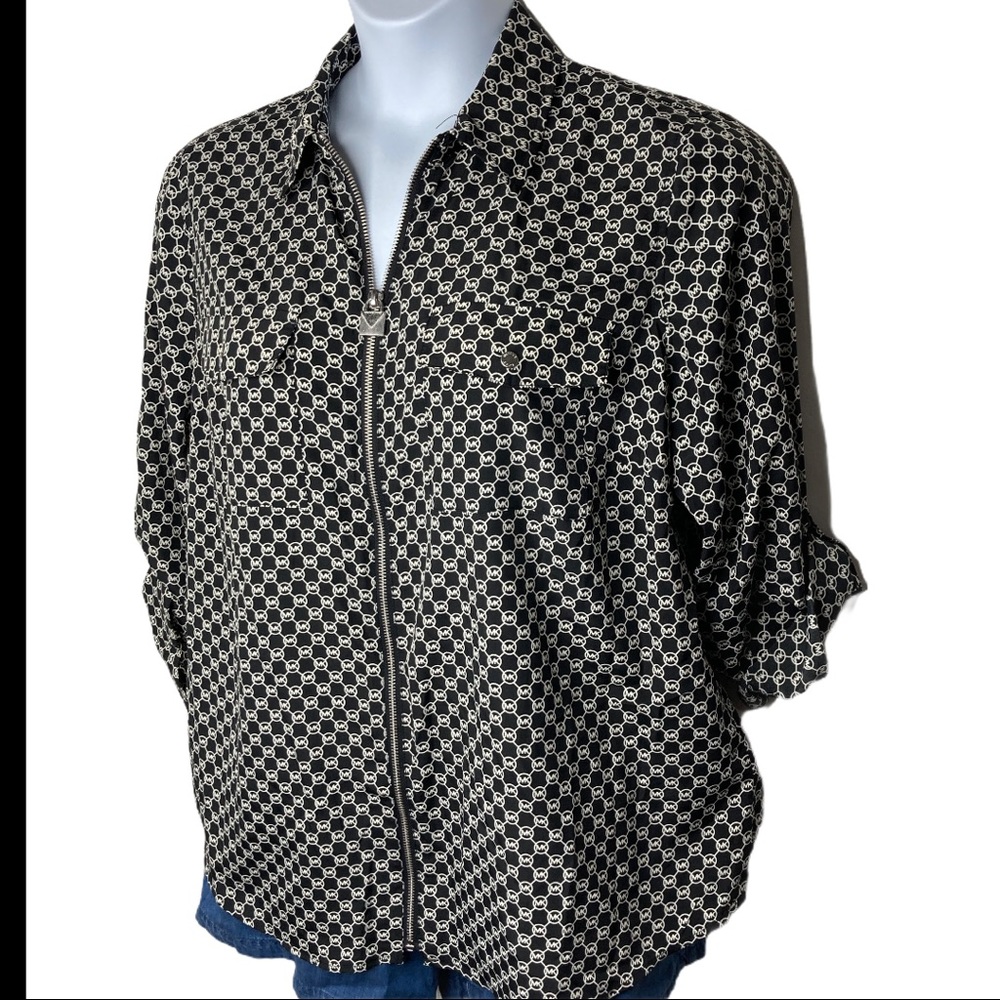Michael Kors Black and White Blouse